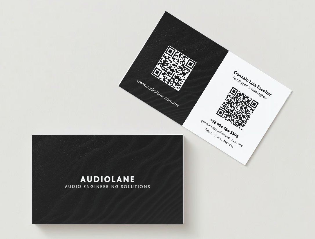 Tarjeta de presentación de Gonzalo Luis Escobar, Audiolane